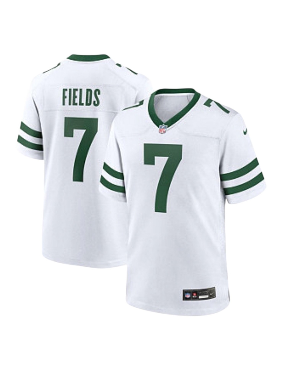 Nike White and Green Football Jersey #7